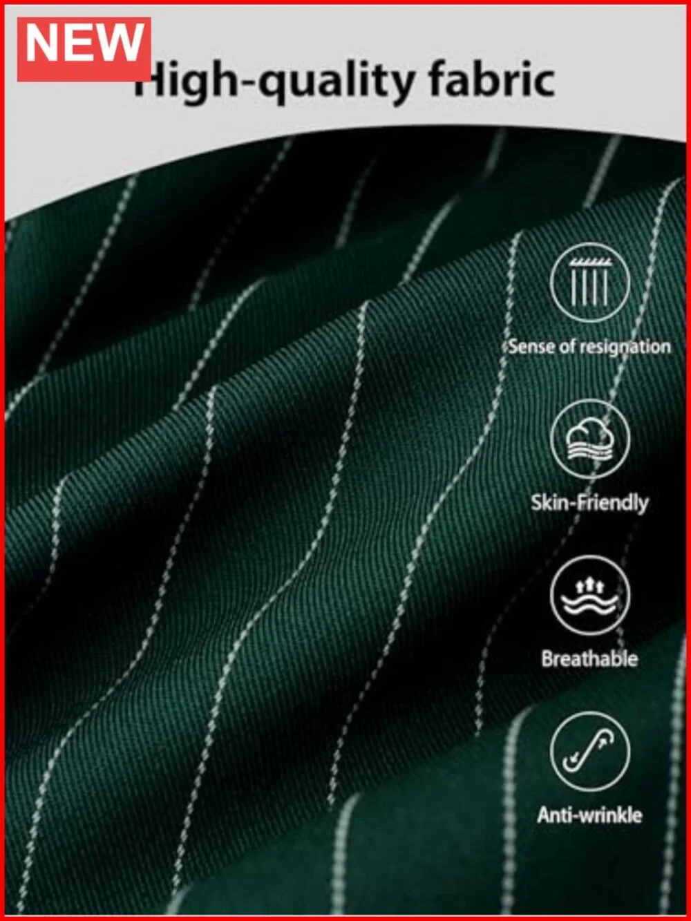 Men's Double Breasted Suit 2 Piece Pinstriped Peak Lapel Blazer Pant